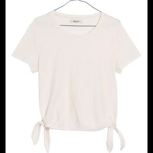 Madewell modern side tie top in cream size XL